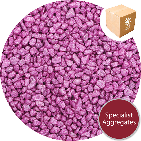 Rounded Gravel Nuggets - Starburst Pink